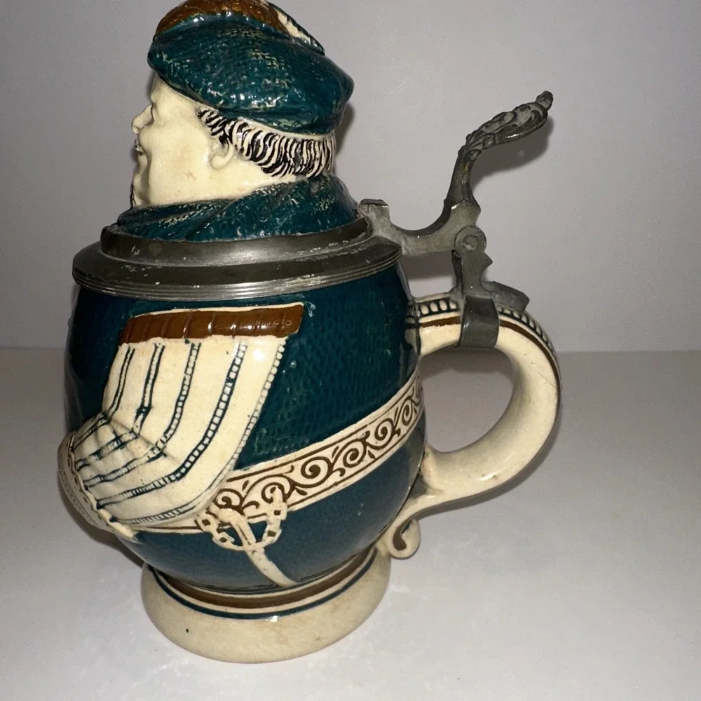Antique German Merkelbach & Wick Beer‎ Stein Sir John Falstaff 1/2 L Capacity